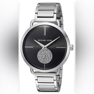 MICHAEL KORS. Portia Silver-Tone Watch
Style # MK3638. Used, good condition